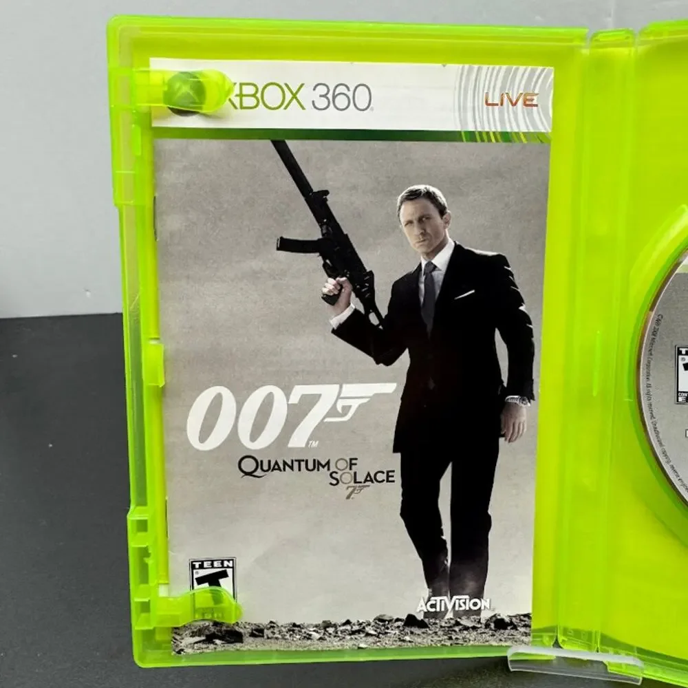 007 Quantum of Solace (Microsoft xbox 360, 2008) CIB Tested Working Read